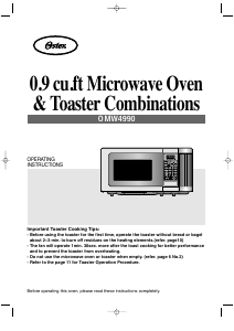 Manual Oster OMW4990 Microwave