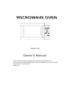 Manual Oster OMW1199 Microwave