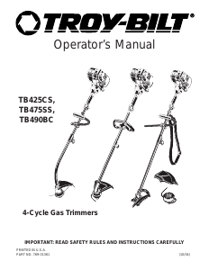 Manual de uso Troy-Bilt TB475SS Cortabordes