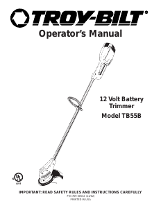 Manual de uso Troy-Bilt TB55B Cortabordes