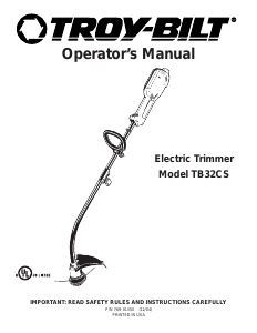 Handleiding Troy-Bilt TB32CS Grastrimmer