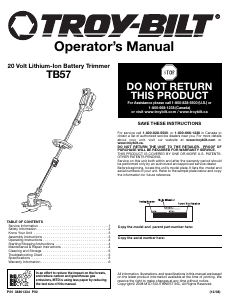 Handleiding Troy-Bilt TB57 Grastrimmer