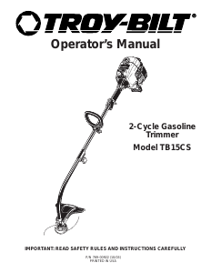 Handleiding Troy-Bilt TB15CS Grastrimmer