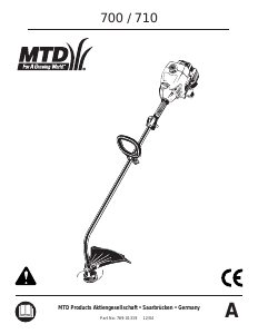 Manual de uso MTD 710 Cortabordes