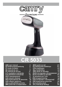 Instrukcja Camry CR 5033 Parowiec do odzieży