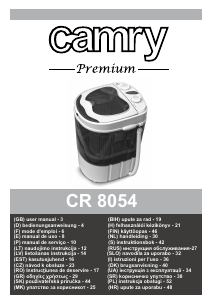 Vadovas Camry CR 8054 Skalbimo mašina
