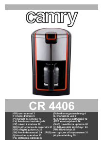 Mode d’emploi Camry CR 4406 Cafetière