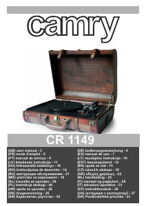Manuale Camry CR 1149 Giradischi