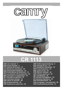 Manuale Camry CR 1113 Giradischi
