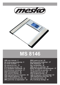 Manual Mesko MS 8146 Scale