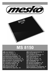 Руководство Mesko MS 8150b Весы