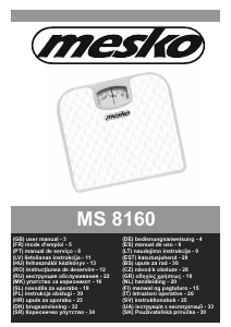 Руководство Mesko MS 8160 Весы