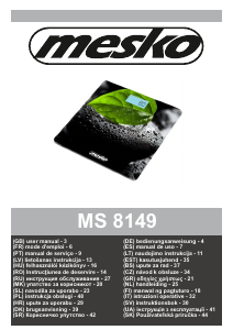Mode d’emploi Mesko MS 8149 Pèse-personne