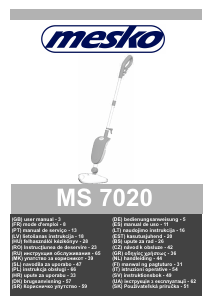 Manuale Mesko MS 7020 Pulitore a vapore