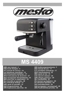 Посібник Mesko MS 4409 Еспресо-машина