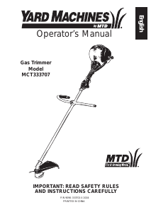 Manual Yard Machines MCT333707 Grass Trimmer