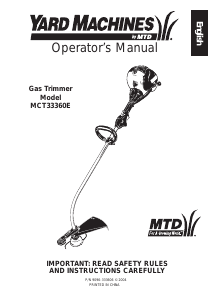 Manual Yard Machines MCT33360E Grass Trimmer