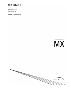 Mode d’emploi Myryad MXC6000 Lecteur CD