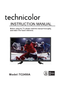 Handleiding Technicolor TC2450A LED televisie