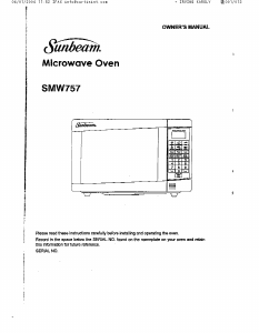 Handleiding Sunbeam SMW757 Magnetron