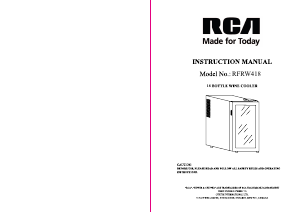 Handleiding RCA RFRW418 Wijnklimaatkast