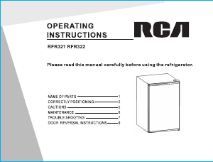 Handleiding RCA RFR321 Koelkast