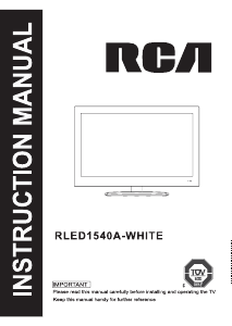 Manual RCA RLED1540A-WHITE LED Television