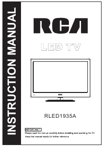 Handleiding RCA RLED1935A LED televisie