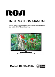 Manual RCA RLED4010A LED Television