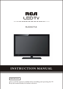 Bruksanvisning RCA RLED4275A LED TV