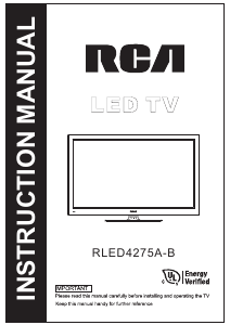 Manual RCA RLED4275A-B LED Television