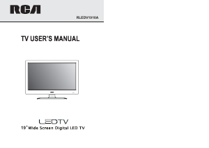 Manual RCA RLEDV1910A LED Television