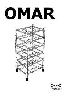 Εγχειρίδιο IKEA OMAR (24 bottles) Ράφι κρασιού