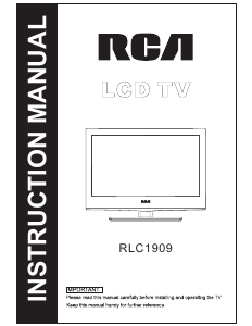 Manual RCA RLC1909 LCD Television