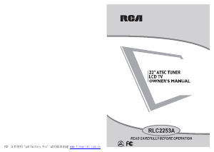 Manual RCA RLC2253A LCD Television