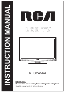 Manual RCA RLC2456A LCD Television