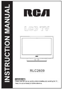Manual RCA RLC2609 LCD Television