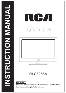 Manual RCA RLC3255A LCD Television