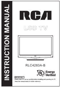 Manual RCA RLC4283A-B LCD Television