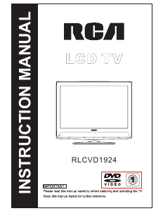 Manual RCA RLCVD1924 LCD Television