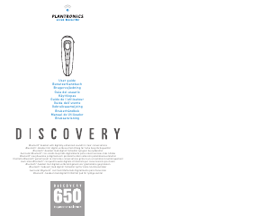 Käyttöohje Plantronics Discovery 650 Kuulokemikrofoni