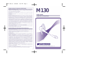 说明书 Plantronics M130 耳机