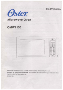 Manual Oster OMW1156 Microwave