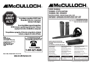 Manual de uso McCulloch MB2204 Soplador de hojas