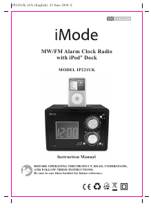 Handleiding iMode IP221UK Wekkerradio