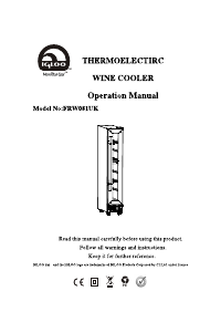 Manual Igloo FRW081UK Wine Cabinet