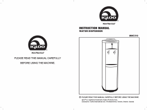 Manual Igloo MWC519 Water Dispenser