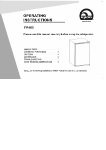 Manual Igloo FR465 Refrigerator