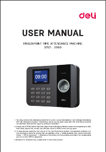 Manual Deli E3747 Time Attendance System