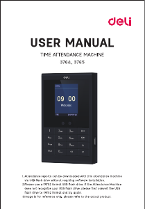 Manual Deli E3764 Time Attendance System